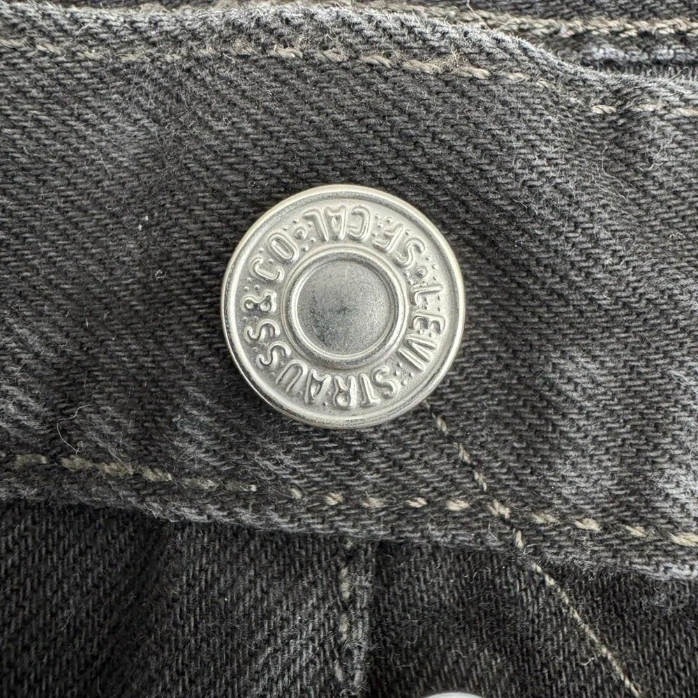 Levi's 501 Original Jeans Men's W33 L32 Black Button Fly Straight Leg Denim